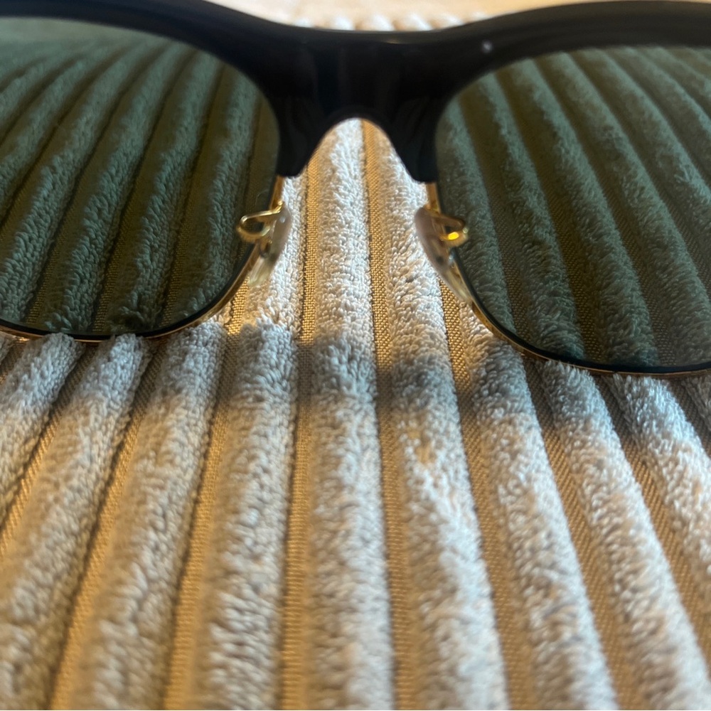 54MM VINTAGE B&L RAY BAN GOLD/BLACK EBONY G15 UV WAYFARER MAX SUNGLASSES - Picture 5 of 7